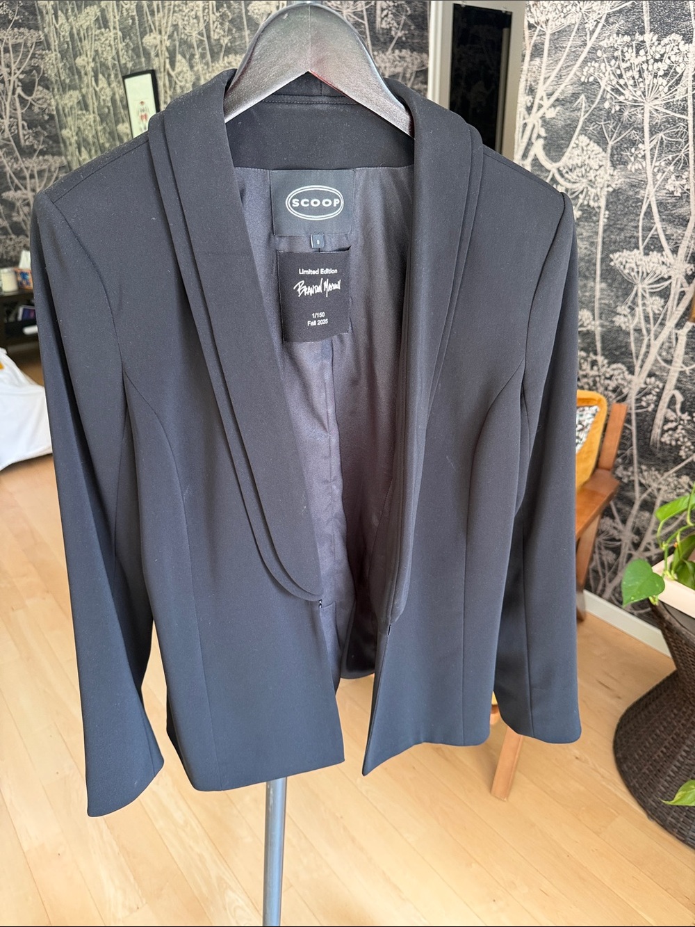 Brandon Maxwell Black Shawl-Collar Blazer Limited Edition